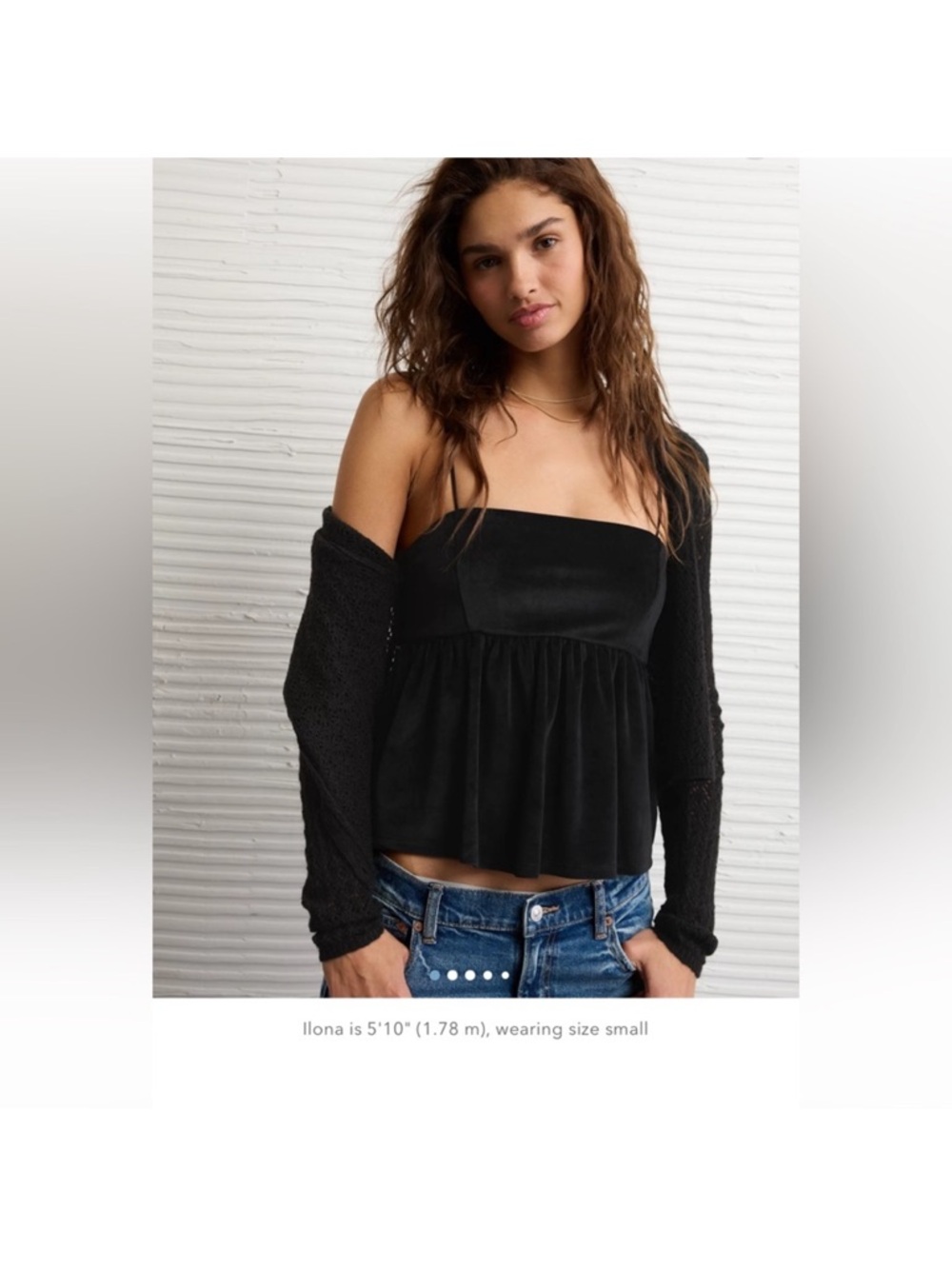 AE Velvet Babydoll Tank Top